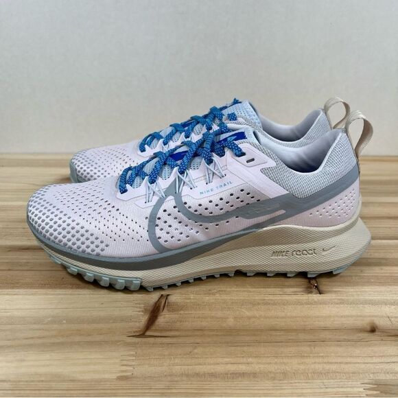 Nike React Pegasus Trail 4 running shoes Women's 8.5 Pearl Pink wolf grey - Picture 3 of 10